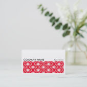 Long Picture 0249 - Asanoha Pattern - Red e6001c Visitenkarte (Stehend Vorderseite)