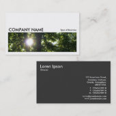 Long Picture 056 - Sun Through Trees Visitenkarte (Vorne/Hinten)