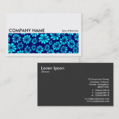 Long Picture 062 - Shades of Blue Floral Visitenkarte (Vorne/Hinten)