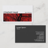 Long Picture 068 - High Contrast Tree - Red Visitenkarte (Vorne/Hinten)
