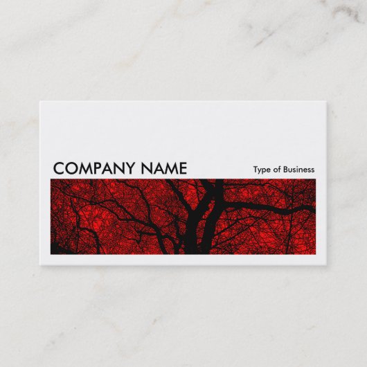 Long Picture 068 - High Contrast Tree - Red Visitenkarte (Vorderseite)