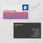 Long Picture - Logos und Panel - Navy Blue Visitenkarte (Vorne/Hinten)