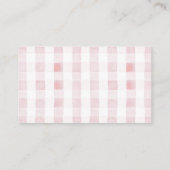 Long Pink Bow Ribbon Girl Diaper Raffle Ticket Begleitkarte (Rückseite)