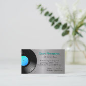 Long-Play-Record Metallic Look DJ Telefonnummerkarte (Stehend Vorderseite)