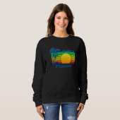 Long Point Key Florida Retro Tropical Beach Sunset Sweatshirt (Vorne ganz)