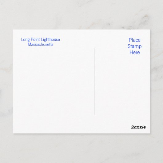 Long Point Light Provincetown Cape Cod Post Card Postkarte (Rückseite)