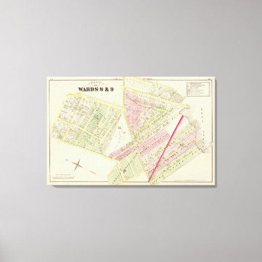 Long Pond und Cranston Street Baptist Church Leinwanddruck (Vorderseite)