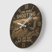 Long Range Shooting Precision Marksman Rustic Große Wanduhr (Winkel)