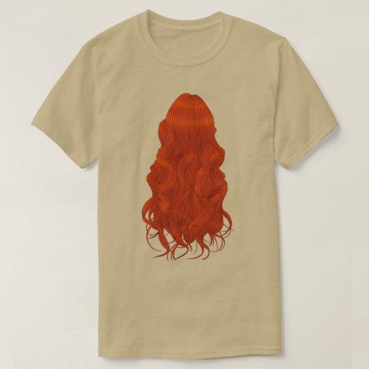 Long Red Hair T-Shirt (Design vorne)