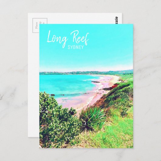 Long Reef Sydney Nordstrände Rückreise Postkarte (Vorne/Hinten)