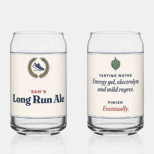 Long Run Ale: Personalisiertes Bierglas für Läufer Dosenglas