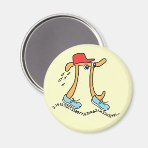 Long Running Pi - Funny Pi Typ Magnet