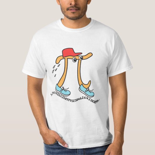 Long Running Pi - Funny Pi Typ T-Shirt (Vorderseite)