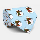 Long Scarf über Snowman Weihnachten Krawatte (Gerollt)