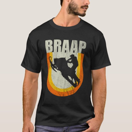 Long Sleeve Braap Snowmobile Rider T - Shirt (Vorderseite)