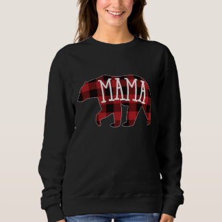 Long Sleeve Buffalo Red Plaid Mama Bear Shirt, Fam Sweatshirt