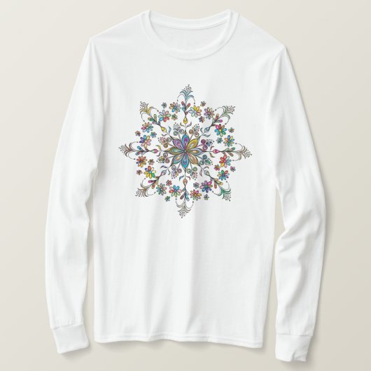 Long sleeve color mandala T-Shirt (Design vorne)