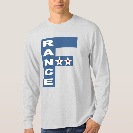 Long Sleeve T-Shirt ash FRANCE 26 (Vorderseite)