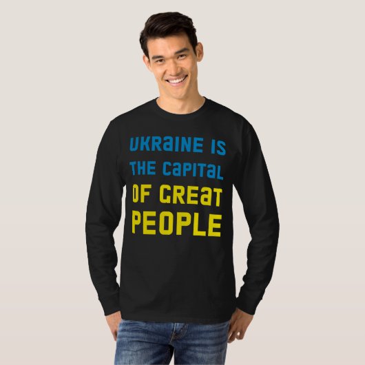 Long Sleeve T - Shirt Ukraine ist die Hauptstadt (Vorne ganz)