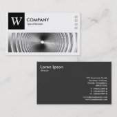 Long Spring B&W - Logo und Panel v2 - Schwarz Visitenkarte (Vorne/Hinten)