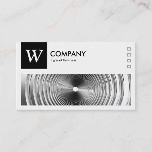 Long Spring B&W - Logo und Panel v2 - Schwarz Visitenkarte (Vorderseite)