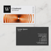 Long Spring Orange - Logo und Panel v2 - Schwarz Visitenkarte (Vorne/Hinten)