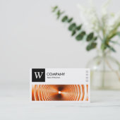 Long Spring Orange - Logo und Panel v2 - Schwarz Visitenkarte (Stehend Vorderseite)