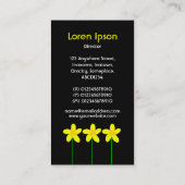 Long Steam Blume II - Black Visitenkarte (Rückseite)