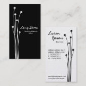 Long Stems - Black on Gold v2 Visitenkarte (Vorne/Hinten)