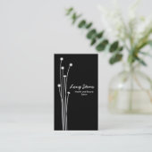 Long Stems - Black on Gold v2 Visitenkarte (Stehend Vorderseite)