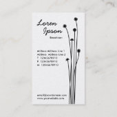 Long Stems - Black on Gold v2 Visitenkarte (Rückseite)