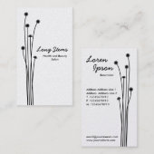 Long Stems - Black on Gold Visitenkarte (Vorne/Hinten)