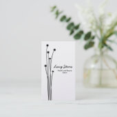 Long Stems - Black on Gold Visitenkarte (Stehend Vorderseite)