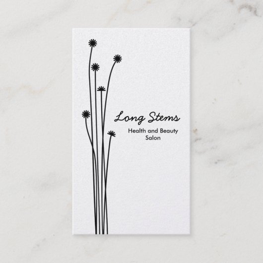 Long Stems - Black on Gold Visitenkarte (Vorderseite)