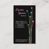 Long Stems - Black Visitenkarte (Rückseite)