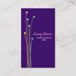 Long Stems - Dunkel Lila Visitenkarte