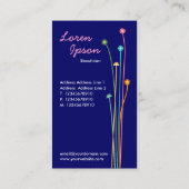 Long Stems - Dunkelblau Visitenkarte (Rückseite)