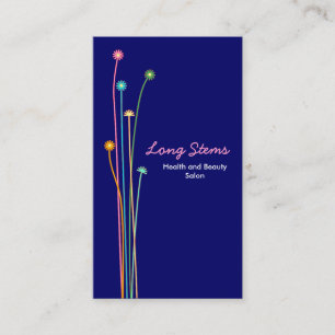 Long Stems - Dunkelblau Visitenkarte