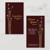 Long Stems - Dunkelbraun Visitenkarte (Vorne/Hinten)