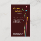 Long Stems - Dunkelbraun Visitenkarte (Rückseite)