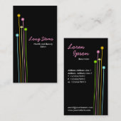 Long Stems II - Black Visitenkarte (Vorne/Hinten)