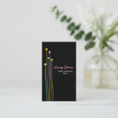 Long Stems II - Black Visitenkarte (Stehend Vorderseite)