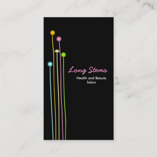 Long Stems II - Black Visitenkarte (Vorderseite)