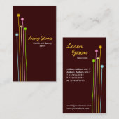 Long Stems II - Dark Brown Visitenkarte (Vorne/Hinten)