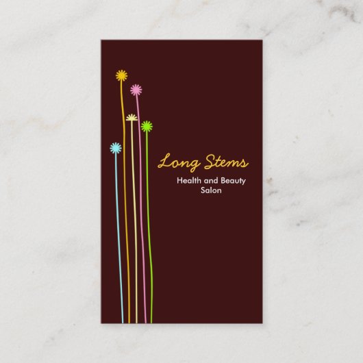 Long Stems II - Dark Brown Visitenkarte (Vorderseite)