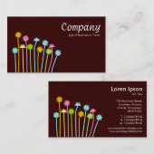 Long Stems III - Dunkelbraun Visitenkarte (Vorne/Hinten)