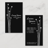 Long Stems - Schwarz und Weiß Visitenkarte (Vorne/Hinten)