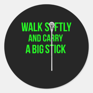 Long Stick Middie (lsm) Neon Lacrosse Defense Lax Runder Aufkleber