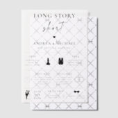 Long Story Short Infographic Save the Date Wedding Pergament Einladungen (Versetzt (Einladung))