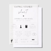 Long Story Short Infographic Save the Date Wedding Pergament Einladungen (Versetzt)